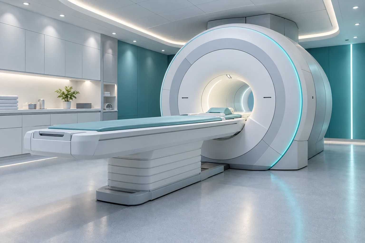 Illustrative professional MRI examination room